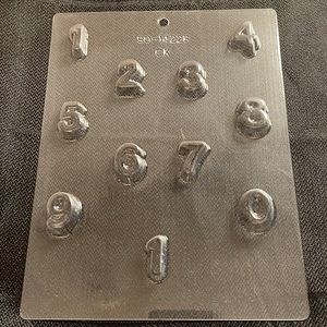 CK 1" number-1/2" Number Birthday Anniversary Sucker Chocolate Cake Mold